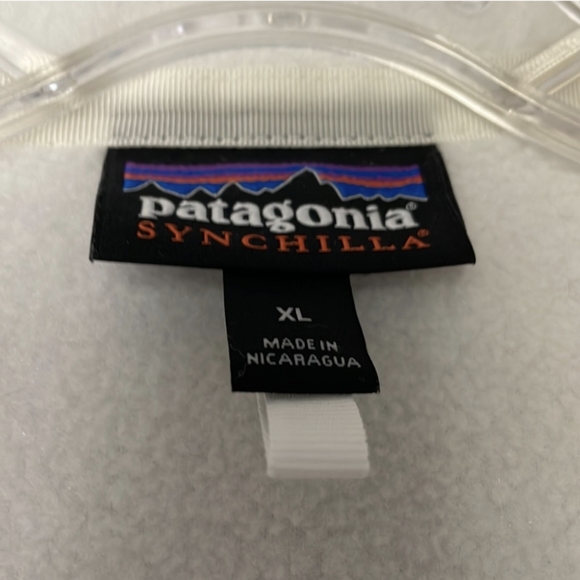 Patagonia Synchilla Polar White Fleece Jacket - Picture 3 of 5